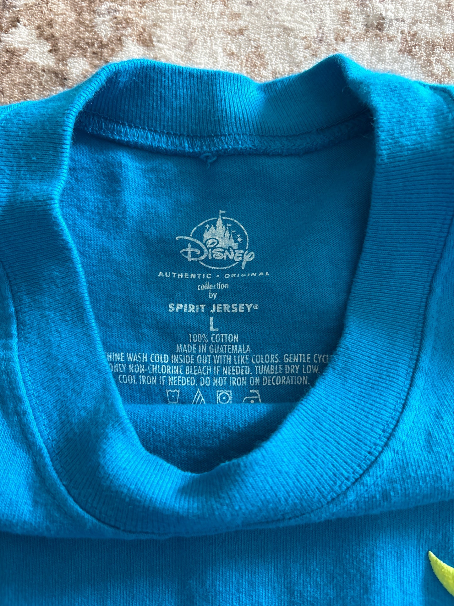 Disneyland Resort Spirit Jersey – Blue & Lime Green Puff Logo | Large
