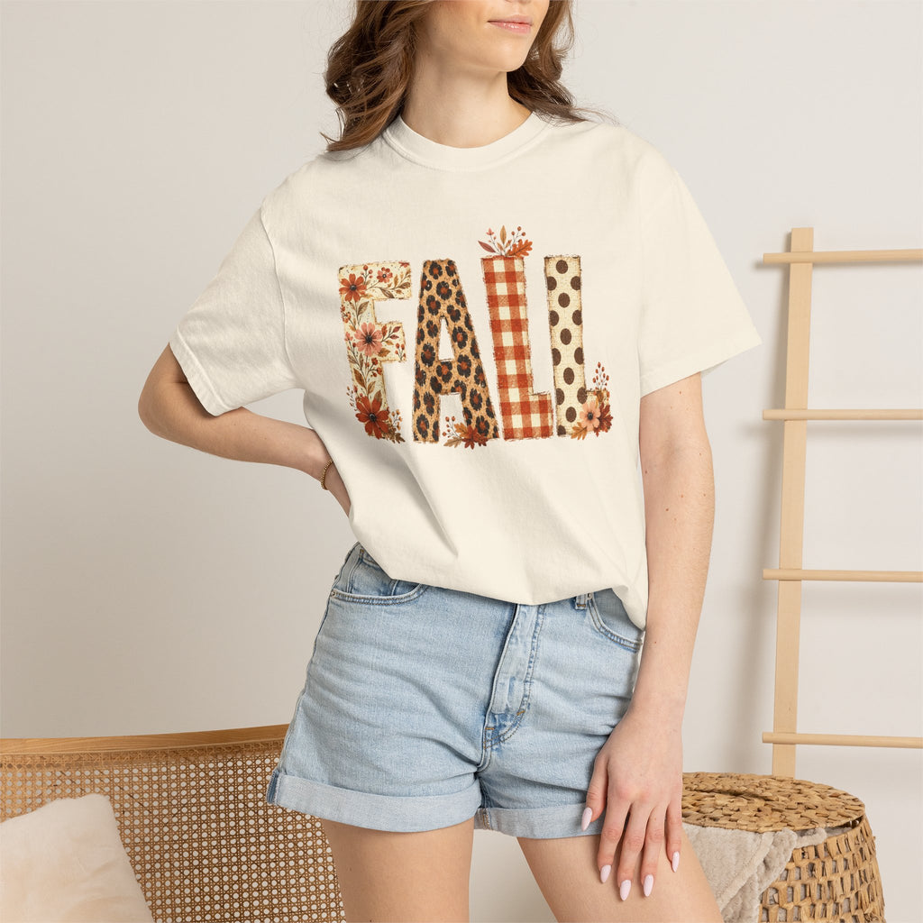 Fall Floral Leopard Graphic T-Shirt