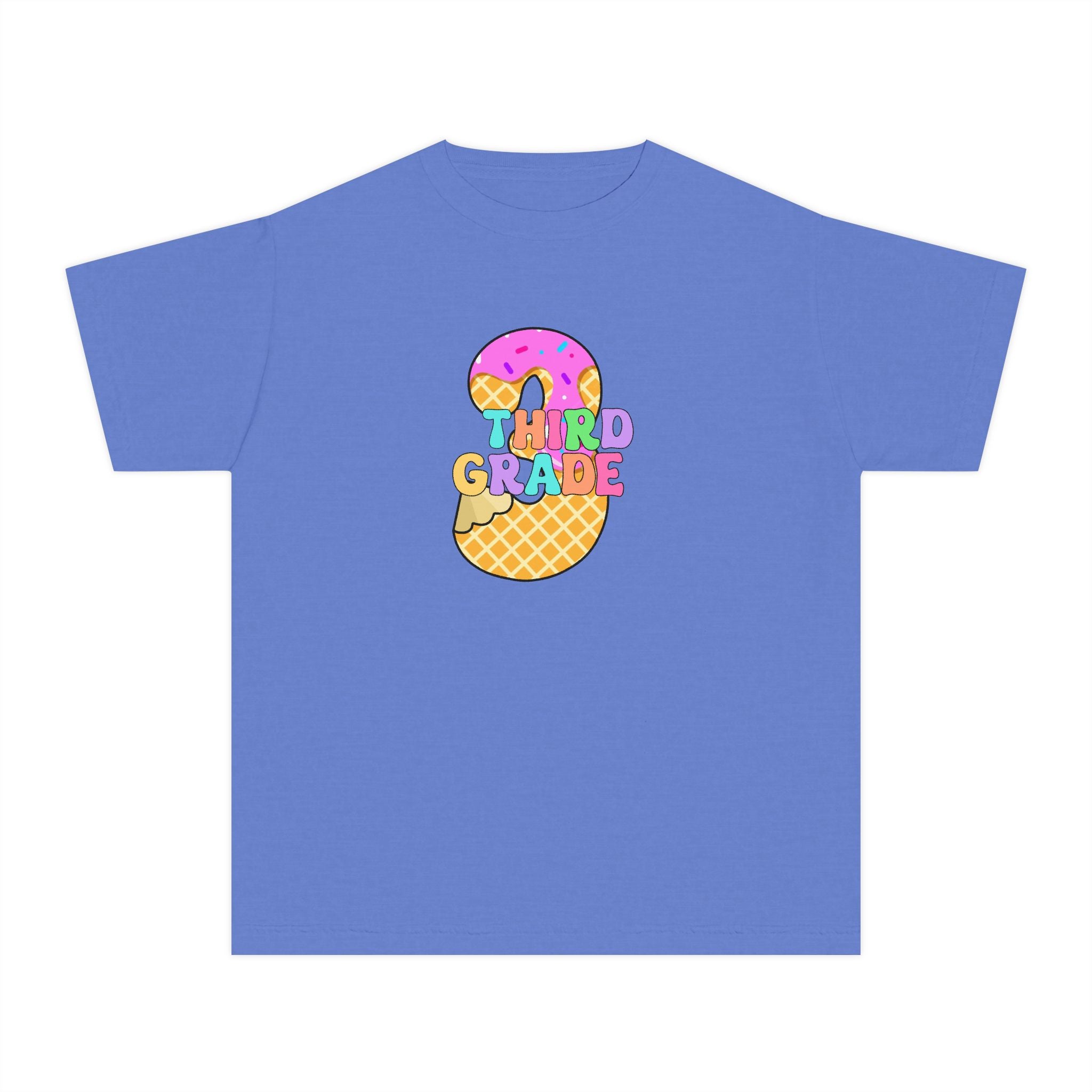 Third Grade Ice Cream Pencil Youth Tee