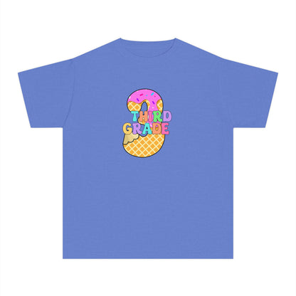 Third Grade Ice Cream Pencil Youth Tee