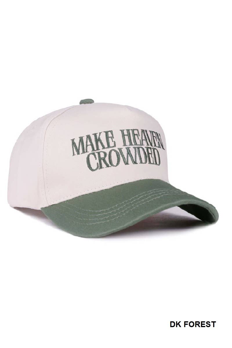 Make Heaven Crowded Two-tone Canvas Cotton Cap