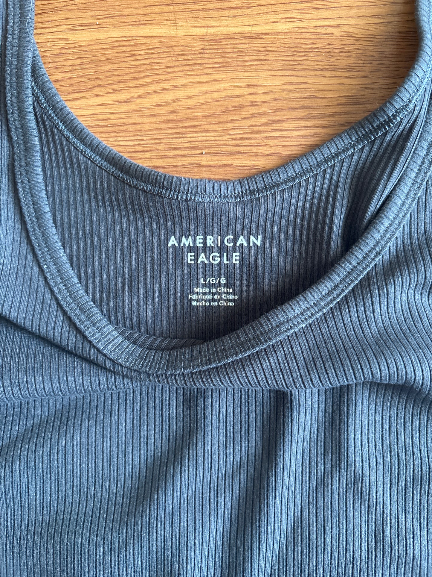 American Eagle Ribbed Short Sleeve Bodysuit | Large