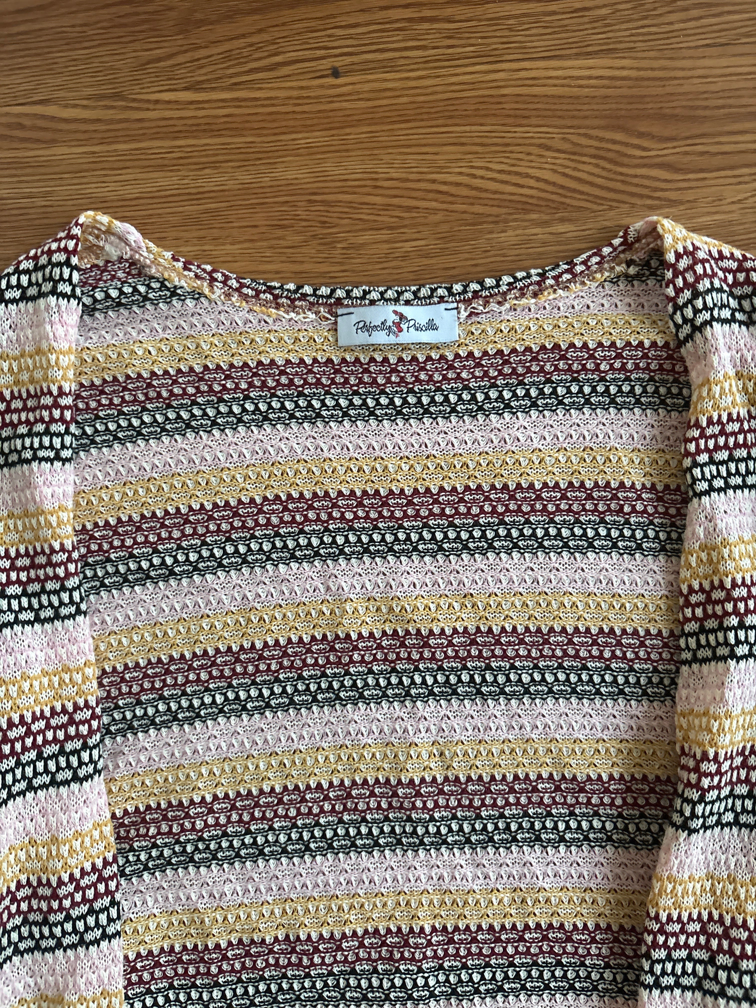 Perfectly Priscilla Multicolor Knit Duster Cardigan | XL