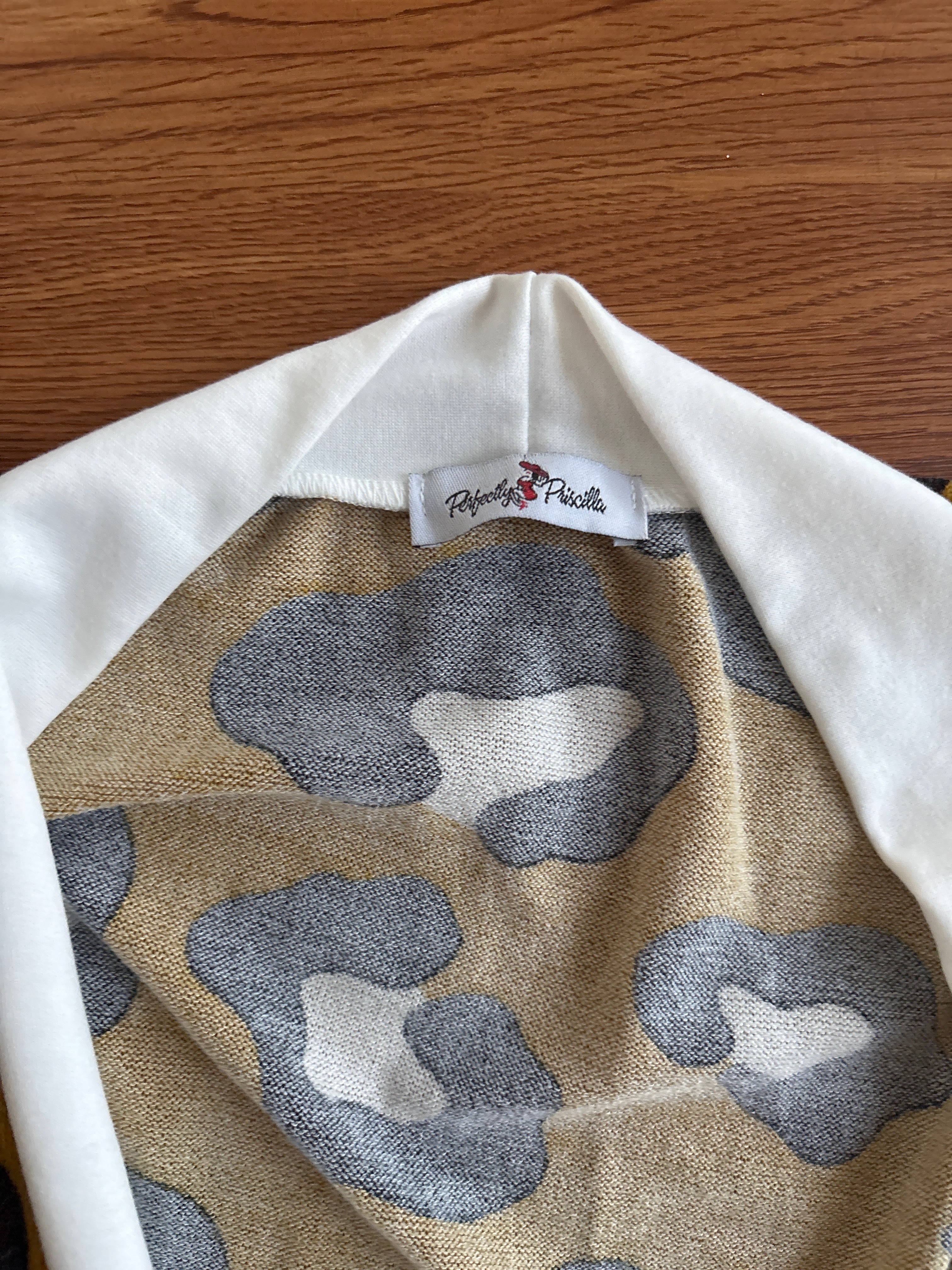 Perfectly Priscilla Mustard Leopard Open Front Cardigan | XL