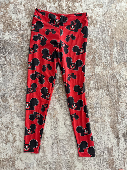 Mickey Mouse Red Leggings | Medium