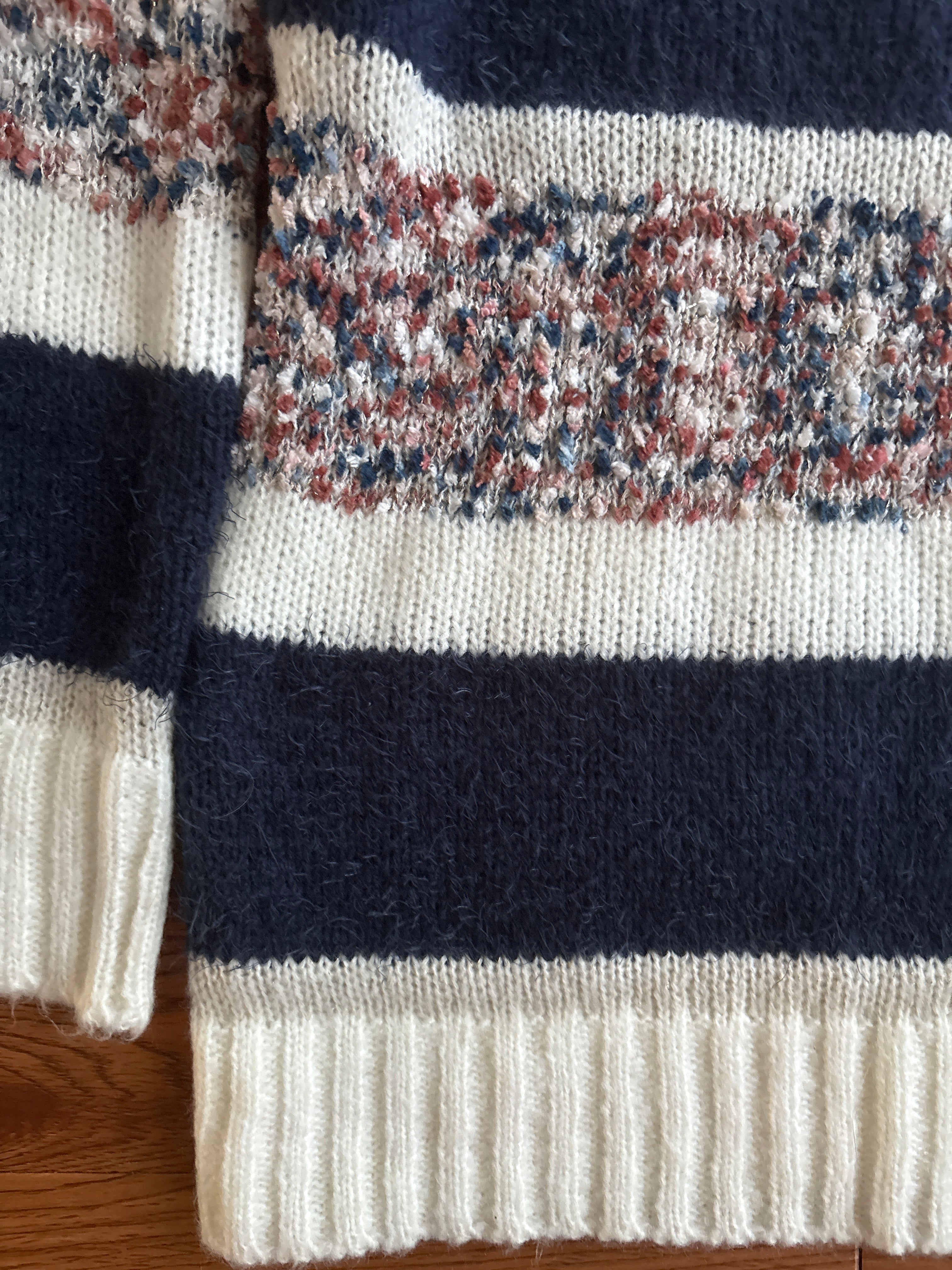 Maurices Cozy Striped Marled Knit Sweater | L