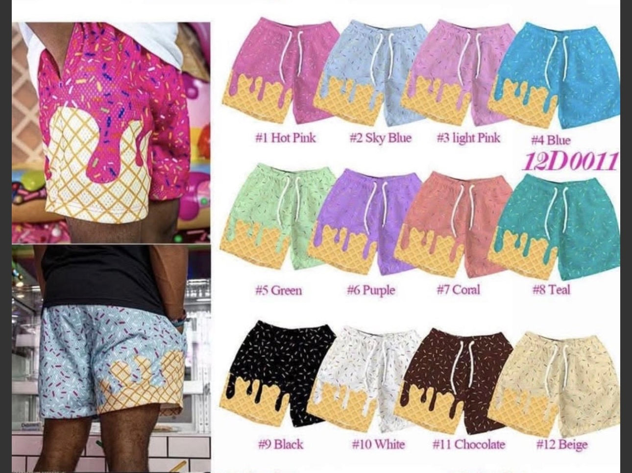 PRE-ORDER | Custom Team Ice Cream Shorts ⭐