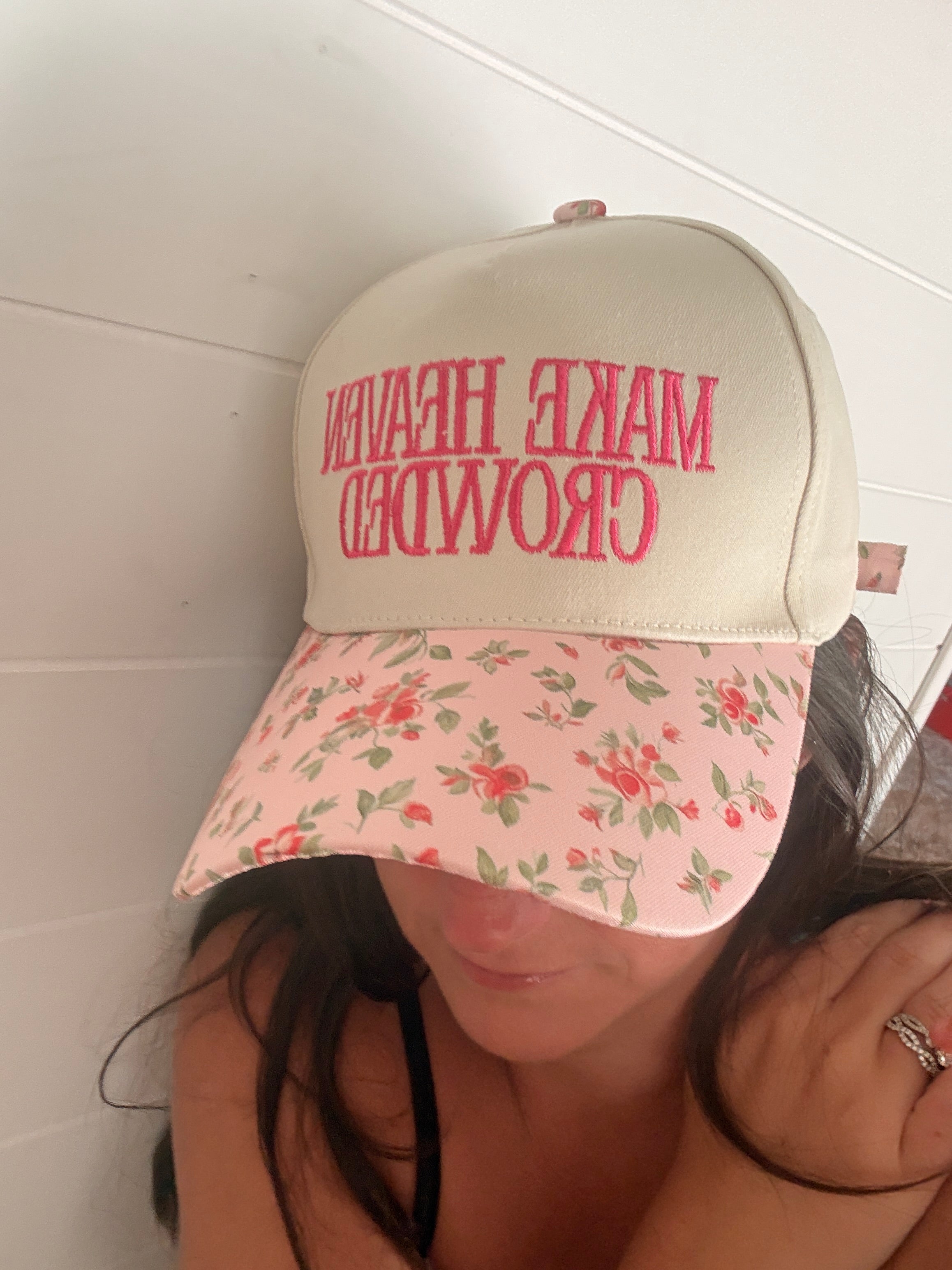 Make Heaven Crowded Two-tone Canvas Cotton Cap