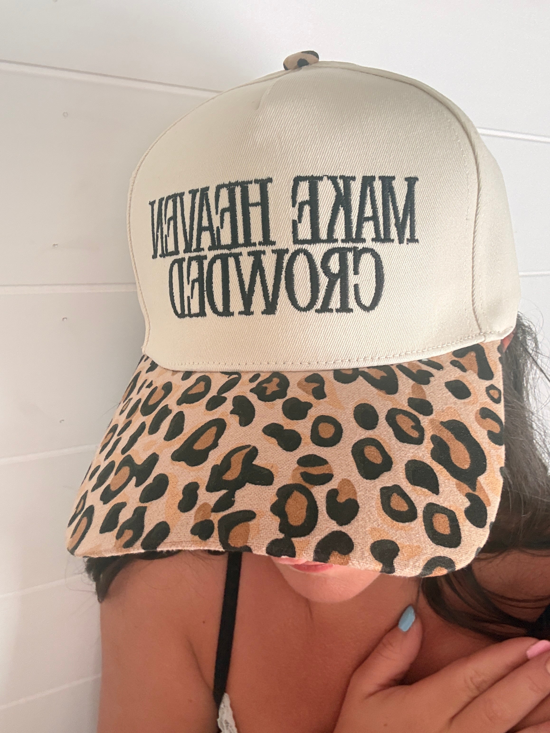 Make Heaven Crowded Two-tone Canvas Cotton Cap