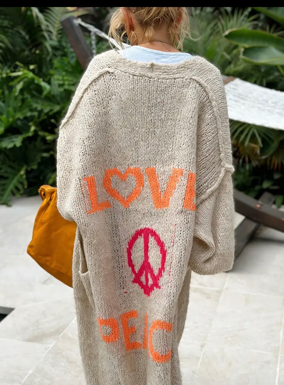 Love & Peace Statement Cardigan Pre Order