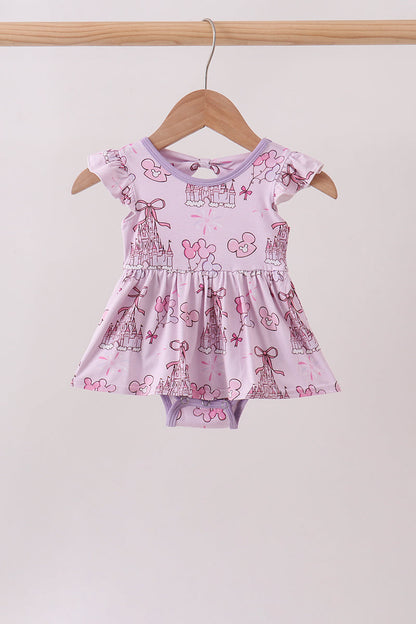 Purple Castle bamboo Ruffle Bubble