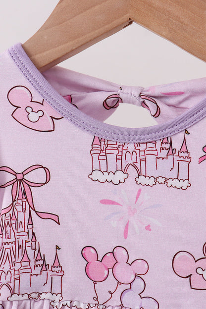 Purple Castle bamboo Ruffle Bubble