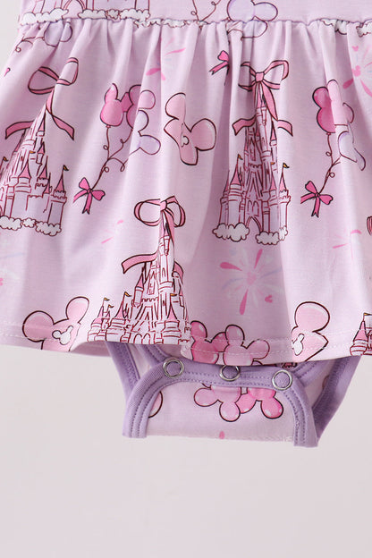 Purple Castle bamboo Ruffle Bubble