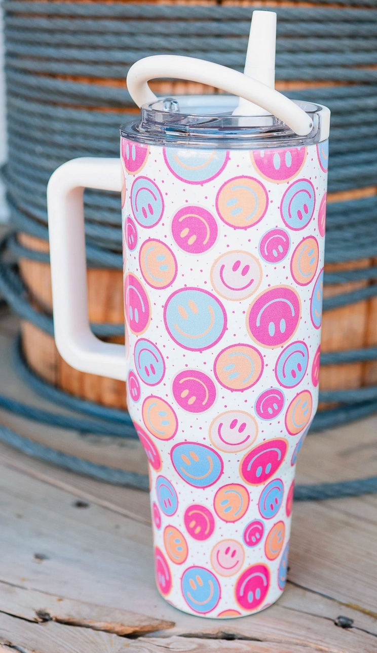 The Hydrate+ 40oz Tumbler - Happy Daze PRE ORDER