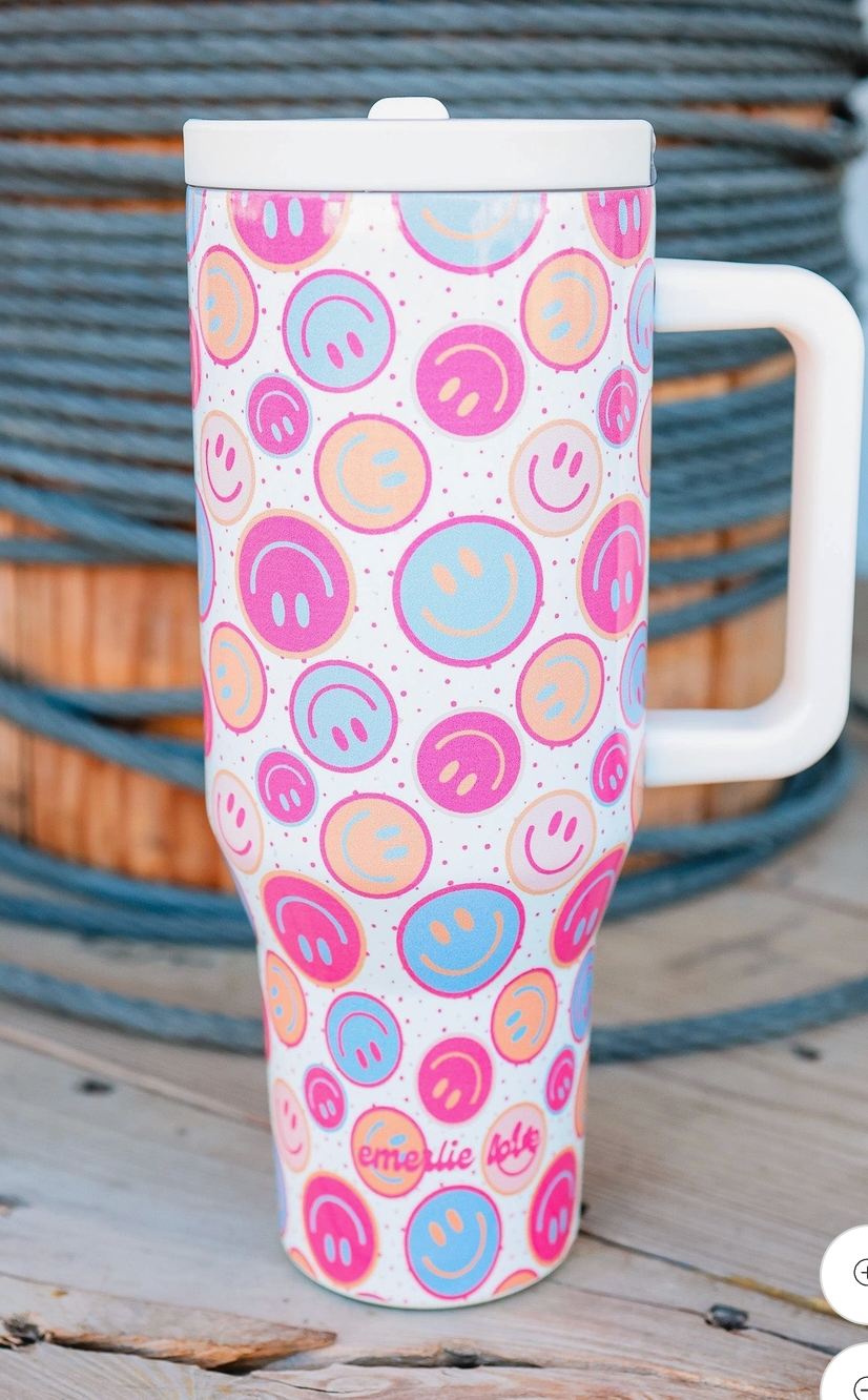 The Hydrate+ 40oz Tumbler - Happy Daze PRE ORDER