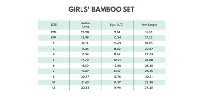 Pink character bamboo pocket pajama set