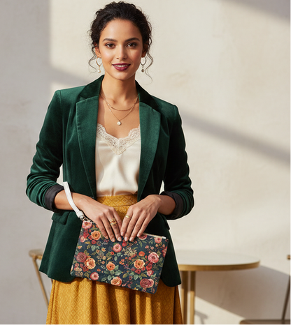 Floral Vintage Clutch Bag