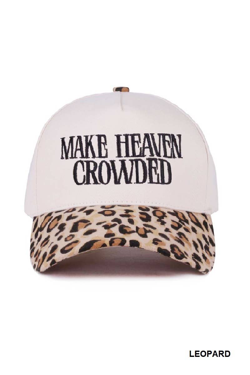 Make Heaven Crowded Two-tone Canvas Cotton Cap