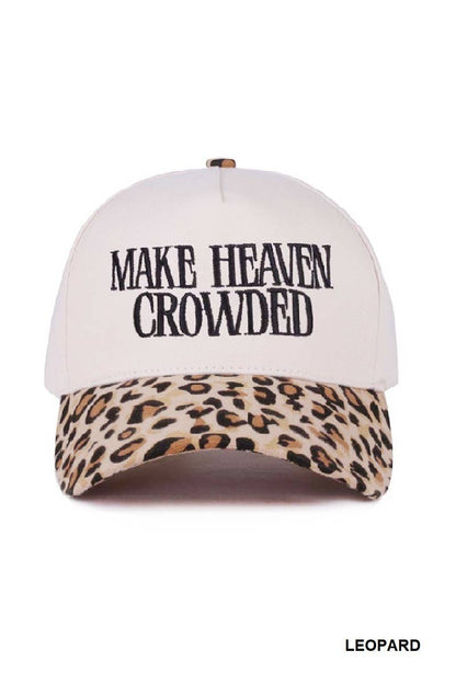 Make Heaven Crowded Two-tone Canvas Cotton Cap