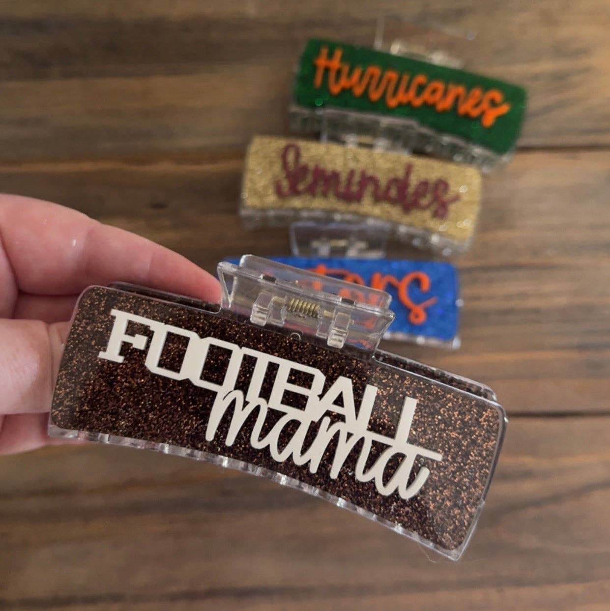 Football Mama Claw Clip