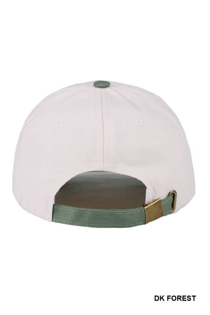 Make Heaven Crowded Two-tone Canvas Cotton Cap